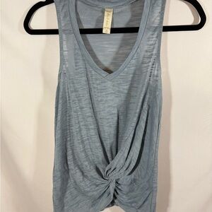 Altar'd State Light Blue Twist Front Tank Top